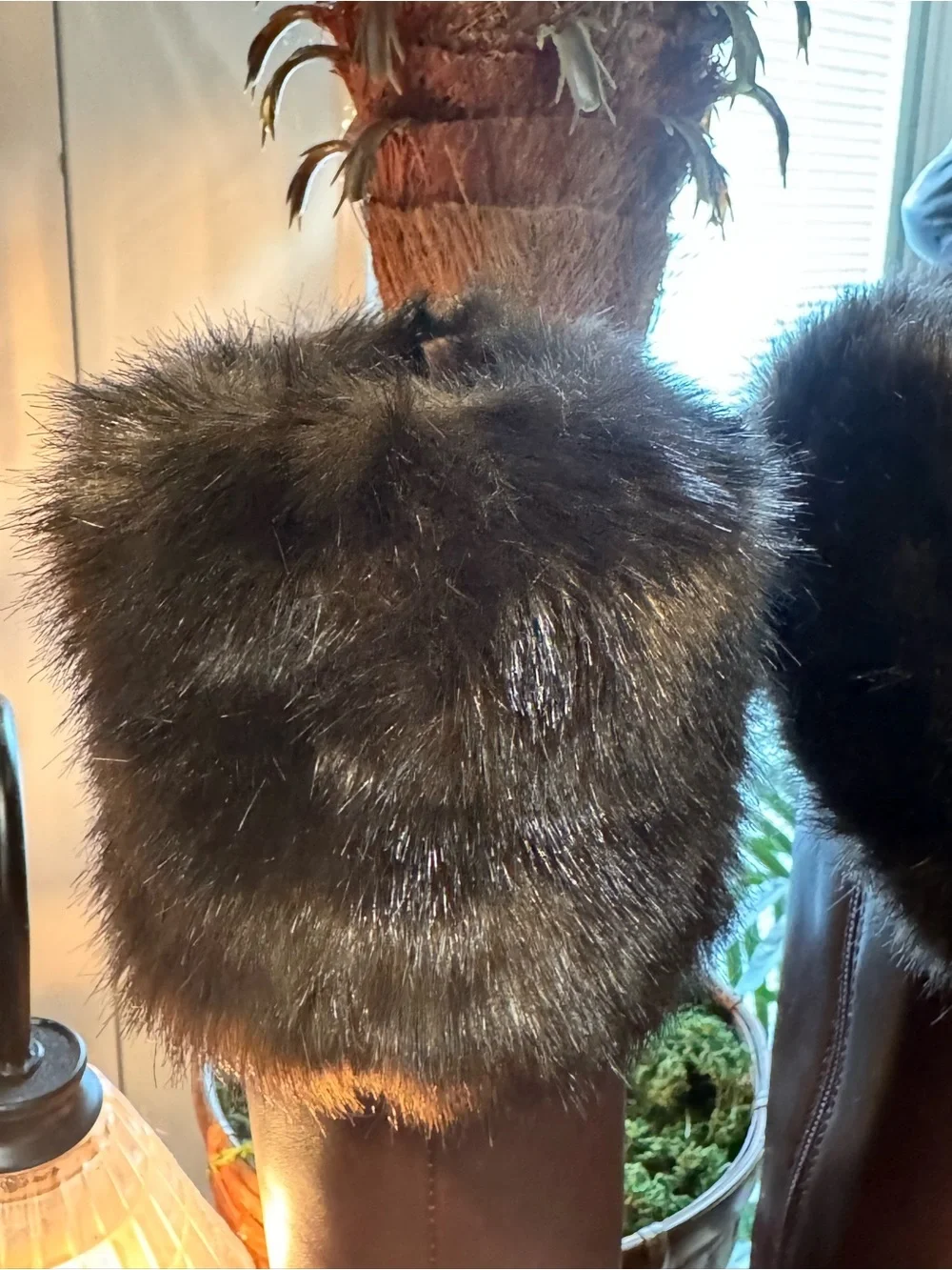 Women's Brown Faux Fur Cuff Boots - Fabulous Fura